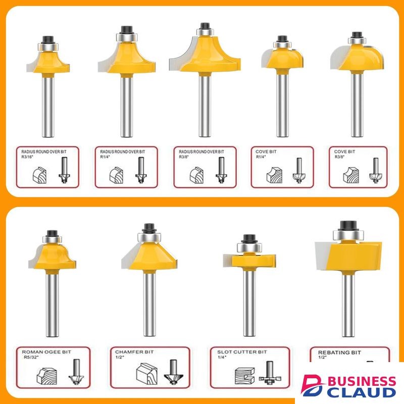 Router Bits Set-Router bits Tungsten Carbide Wood Router Bits, Woodwork Tools, for Professional and Beginners Carpenter