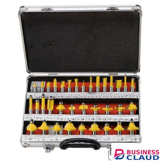 35Pcs Tungsten Carbide Router Bit Set,8MM Shank, Carbide Tipped Router Bit Set with Alloy Case, Woodworking Milling Cutter Tools