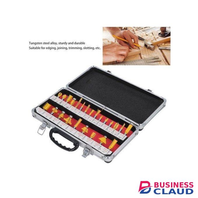 Heavy duty Router Bit Set 35 Pieces 8mm Shank Tungsten Carbide Tipped Router Bits for Professional Woodworkers and Beginners with Aluminum Alloy Storage Box