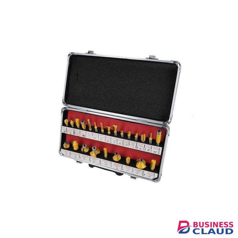 Heavy duty Router Bit Set 35 Pieces 8mm Shank Tungsten Carbide Tipped Router Bits for Professional Woodworkers and Beginners with Aluminum Alloy Storage Box