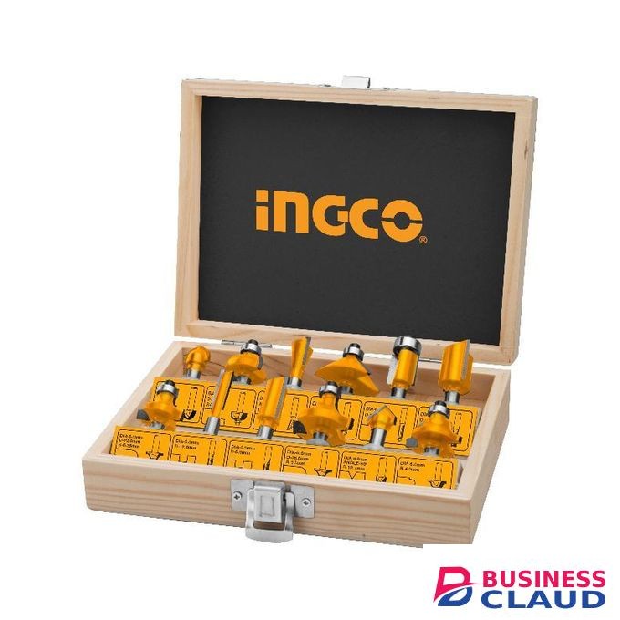 Ingco 12 Pcs router bits set(8mm)