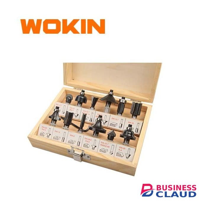 Wokin 755812 12 PCS CARBIDE ROUTER BITS SET