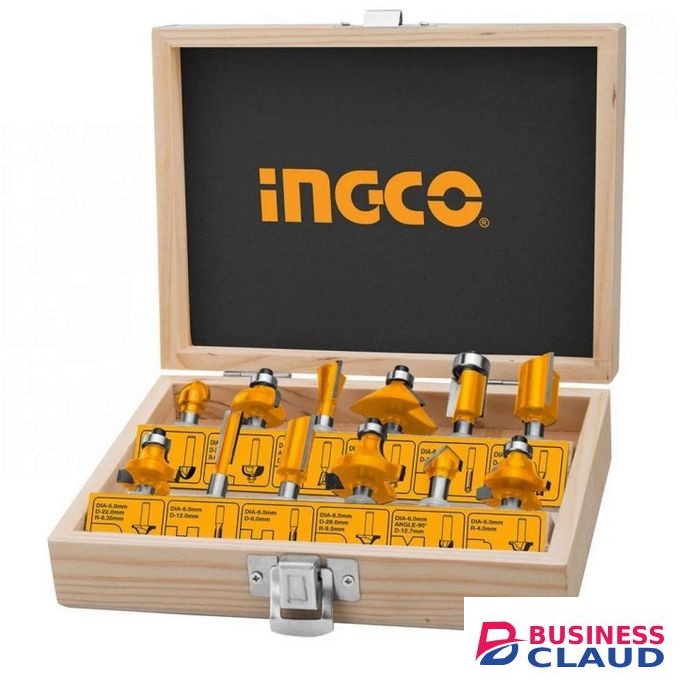 Ingco AKRT1211 12 Pcs Router Bits Set(8mm)