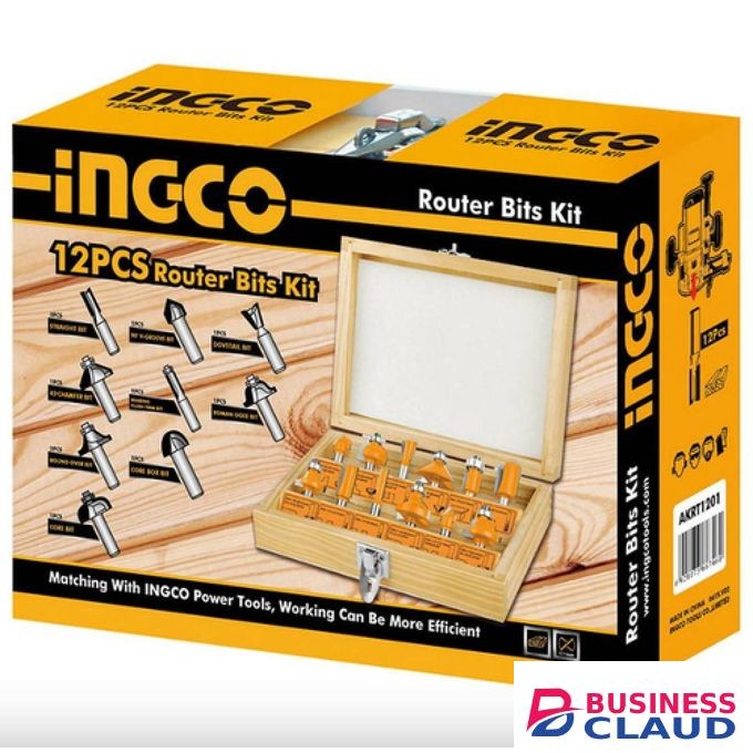 Ingco AKRT1211 12 Pcs Router Bits Set(8mm)