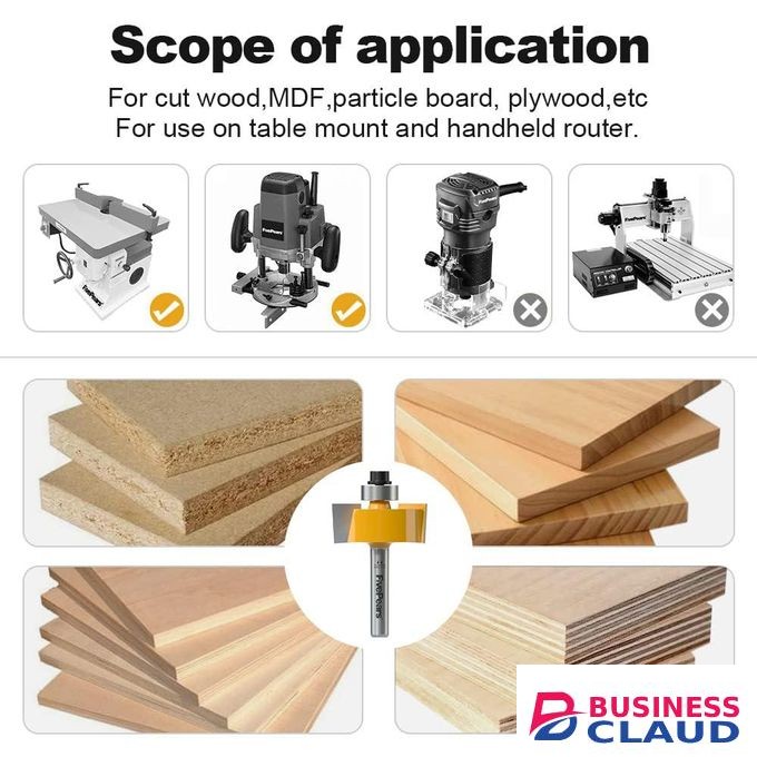 24 Pieces Router Bit Set 8mm Shank Router Bits Woodworking Milling Cutter Kit Tungsten Steel Alloy Aluminum Storage Box for Wood Trimming Grooving Veining