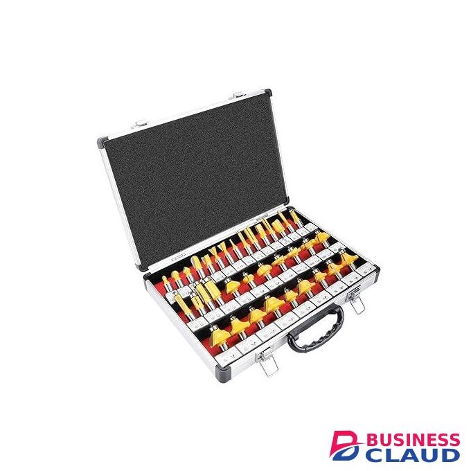 Carbide Router Bit Set 35 Piece Tungsten Wood Tool Bits with Shank Alloy Case