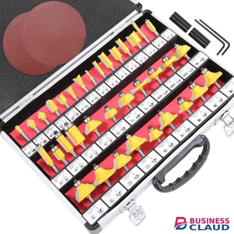 35 PCS router bit set with 8MM shank suitable for chipboard,MDF board hardwood and softwood