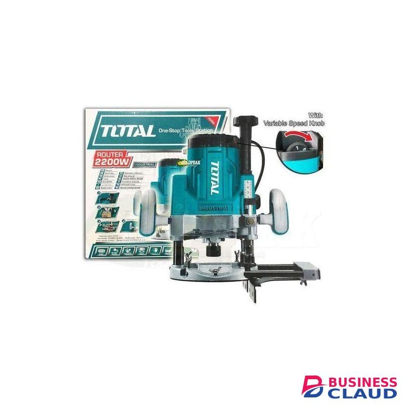 TOTAL , TR111226 Plunge Industrial Router 2200W Wood Working Router