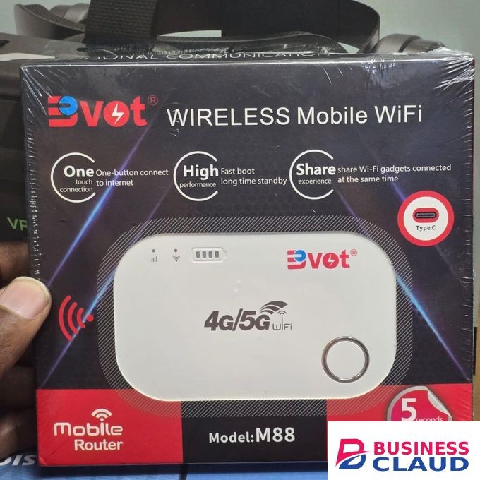 BVOT Universal 4G/5G Portable Pocket Wifi Hotspot Mifi – High-Speed Connectivity for Airtel, Safaricom, and Telkom