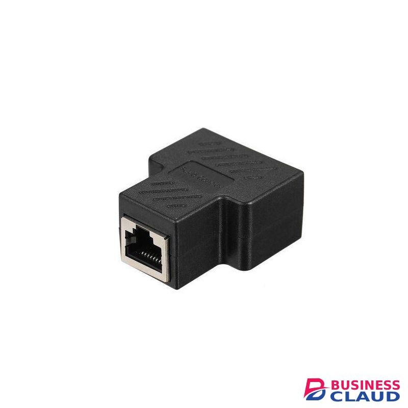 RJ45 Splitter Adapter Connector 1 to 2 Female Ports for CAT 5/CAT 6/CAT 7 LAN Ethernet Cables
