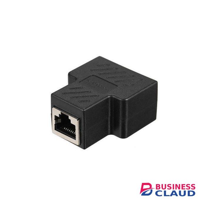 RJ45 Splitter Adapter Connector 1 to 2 Female Ports for CAT 5/CAT 6/CAT 7 LAN Ethernet Cables