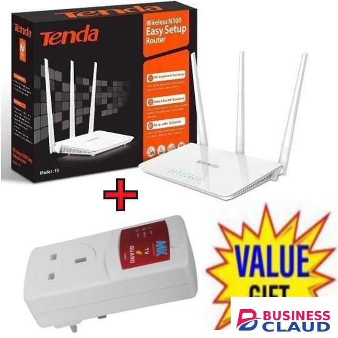tenda F3 N300 300Mbps Wireless WiFi +TV Guard
