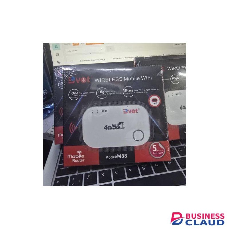 BVOT Portable 4G/5G Mobile Wifi Hotspot Mifi â€“ Universal M88 Model for Airtel, Safaricom, and Telkom Networks