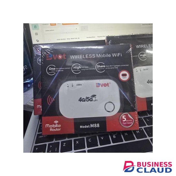 BVOT 4G/5G M88 Portable Mobile Wifi Hotspot â€“ Universal Mifi with Advanced Connectivity for Airtel, Safaricom, and Telkom