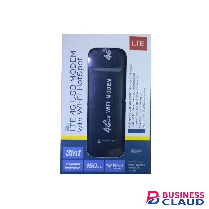3 In 1 LTE 4G USB Modem With WI-FI Hotspot, 150mbps