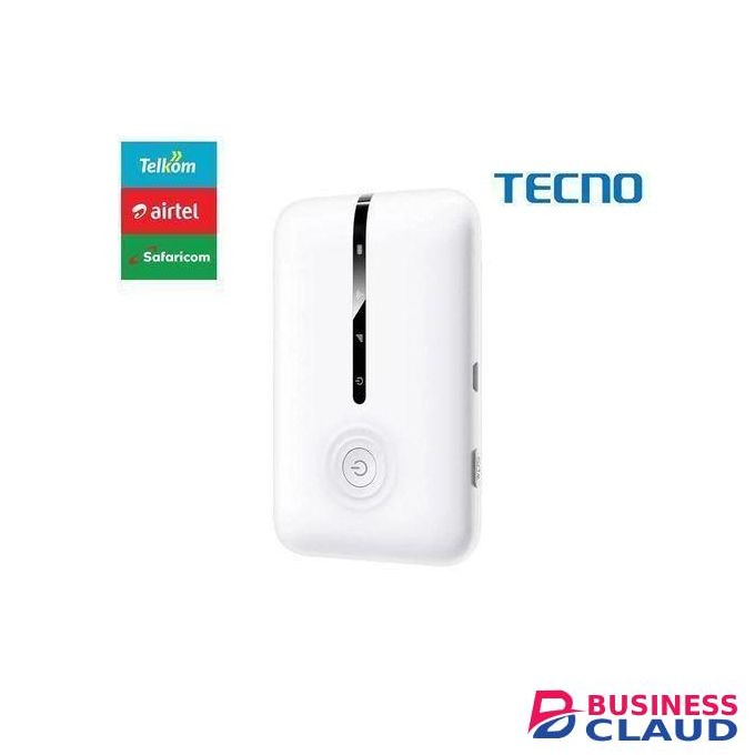 Tecno TR109C 4G LTE MiFi â€“ 150Mbps Portable Wireless Hotspot (Supports 8 Users), Can use with any network Line (Safaricom, Airtel, Telcom)