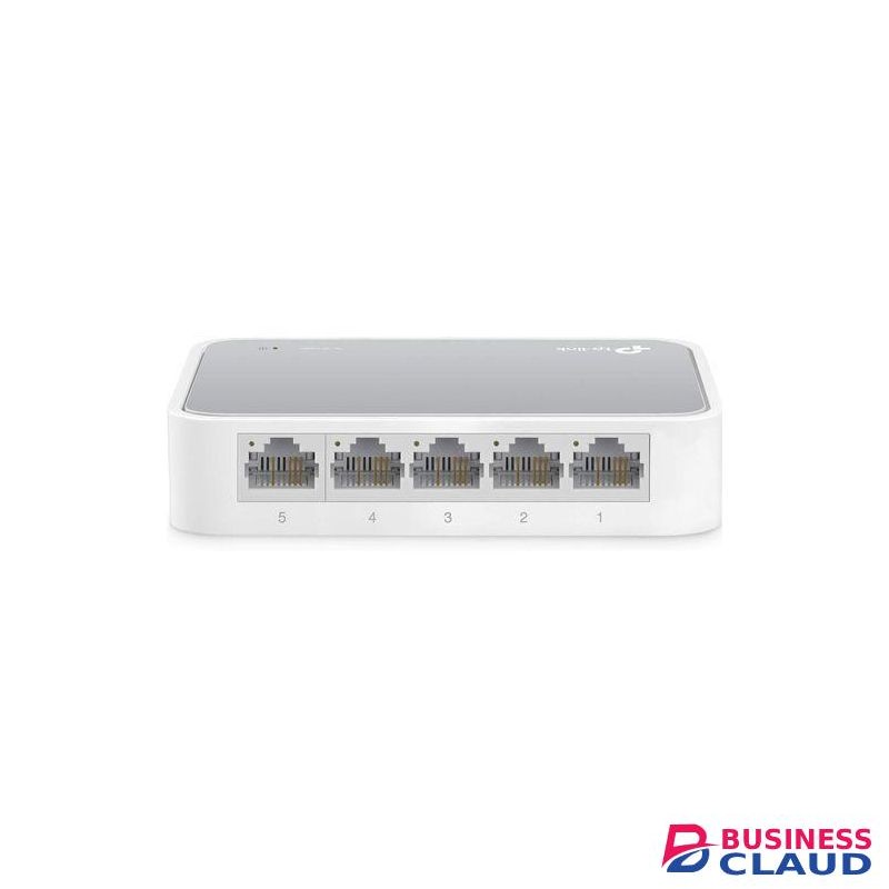 TP Link 5 Port 10/100 Mbps Fast Ethernet Switch, Desktop Ethernet Splitter, Ethernet Hub, Plug & Play, Fanless Quiet, Desktop Design, Green Technology, Unmanaged (TL-SF1005D),White