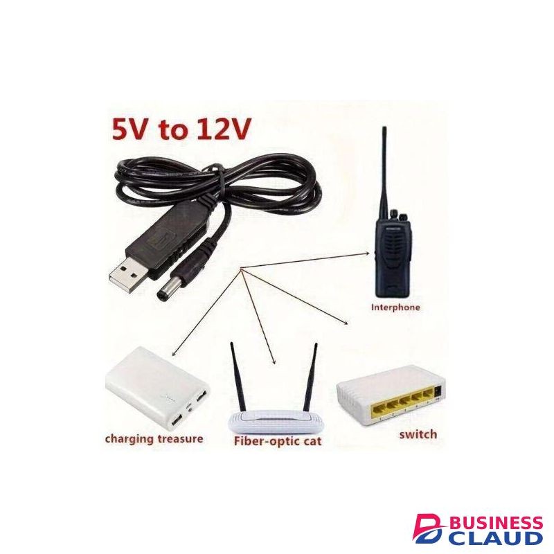 Router Powerbank Cord DC WIFI Cable 5V To 12V USB Cable Converter Wifi Router POWER BANK (BX)