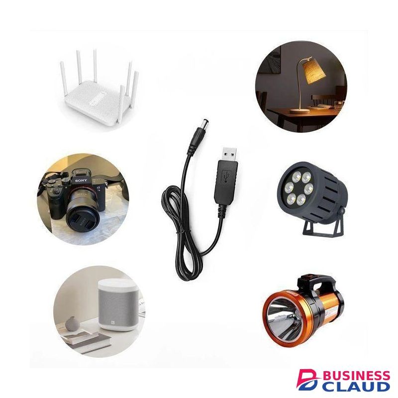 Router Powerbank Cord DC WIFI Cable 5V To 12V USB Cable Converter Wifi Router POWER BANK (BX)