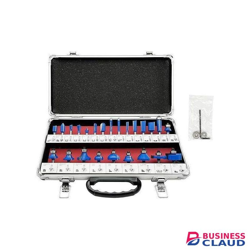 24 Pieces Router Bits Sets 1/4 Inch Shank Router Bit Set Woodwork Tools - for Commercial Users and Beginners