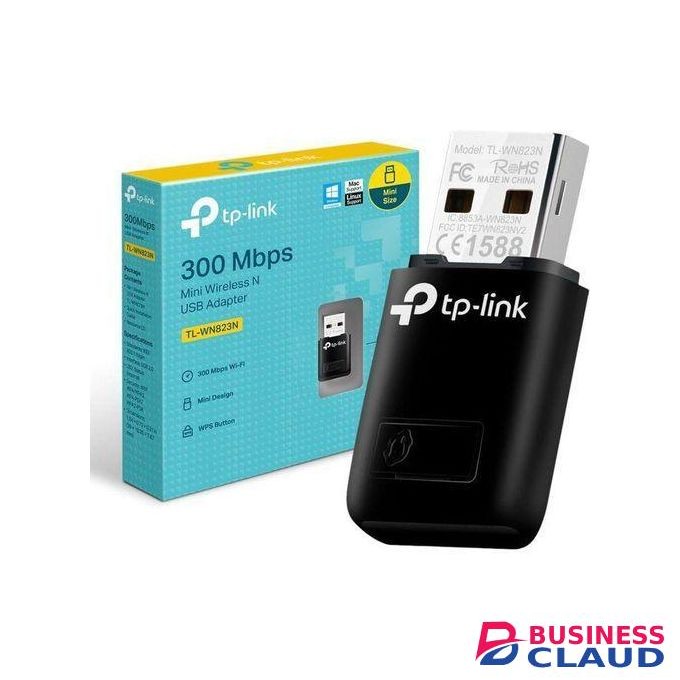 TP Link 300Mbps Mini Wireless N USB WiFi Adapter, Ideal For Smooth HD Video, Online Gaming And Voice Streaming, USB 2.0, Supports Windows 10/8.1/8/7/XP, Mac OS, Linux(TL-WN823N)