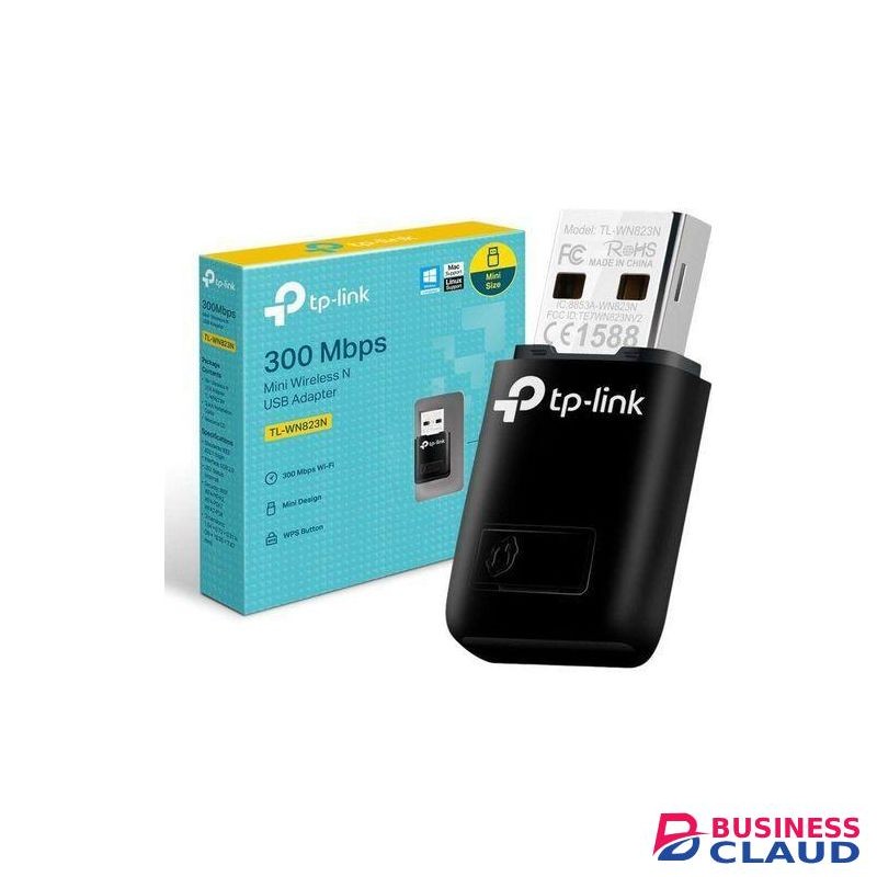 TP Link 300Mbps Mini Wireless N USB WiFi Adapter, Ideal For Smooth HD Video, Online Gaming And Voice Streaming, USB 2.0, Supports Windows 10/8.1/8/7/XP, Mac OS, Linux(TL-WN823N)