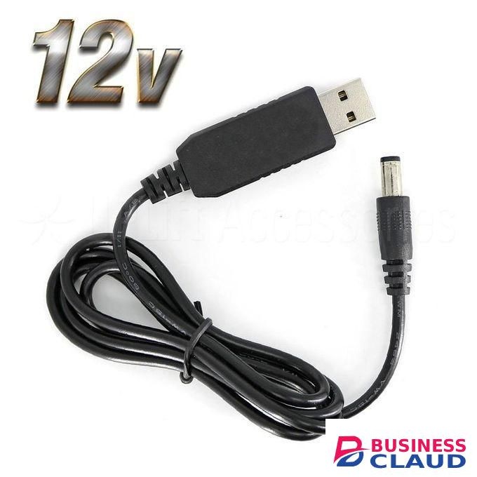 Power USB To DC Cable WiFi To Router Powerbank Cord DC 5V To 12V USB Cable Converter Wifi Router POWER BANK (12V)