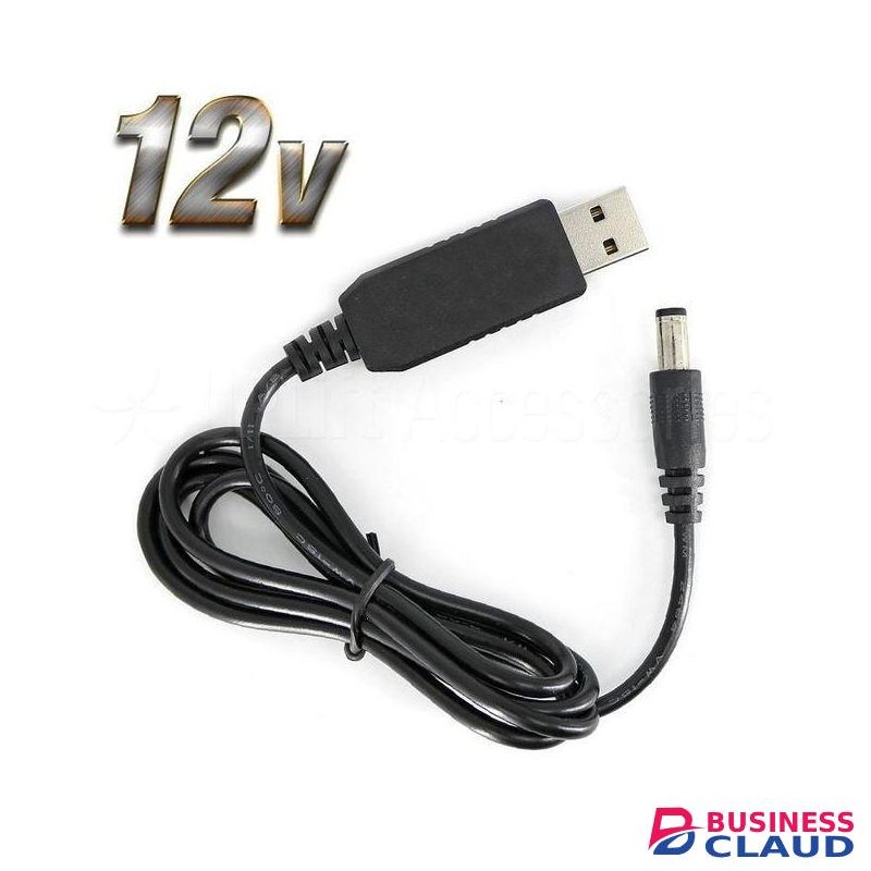Power USB To DC Cable WiFi To Router Powerbank Cord DC 5V To 12V USB Cable Converter Wifi Router POWER BANK (12V)