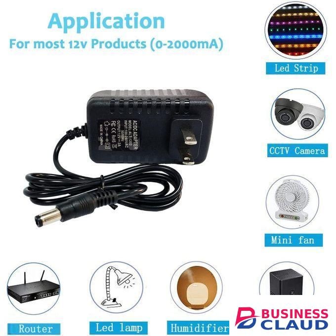 12V 2A Power Adapter Charger For CCTV Cameras, Routers