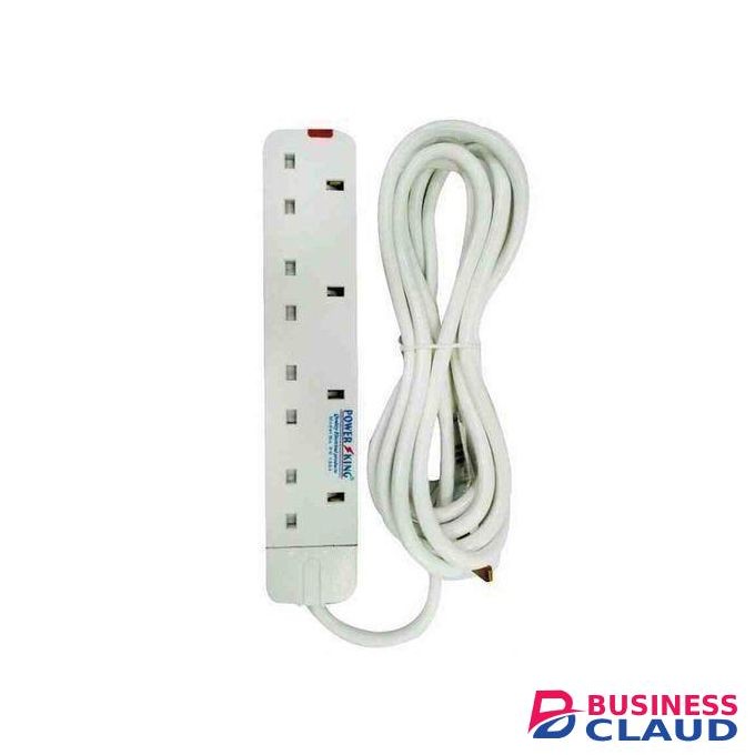 Powermax Power King SAFE FOUR WAY EXTENSION CABLE – GREAT FOR CCTV CAMERAS, ROUTERS, PRINTERS & OFFICE EQUIPMENT