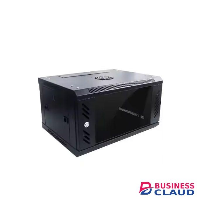 Wall Mountable Lockable 4U Network Server Data Cabinet Rack Enclosure Rack Glass Door with Two Keys Best for Networking Equipment, Routers, and CCTV Installations