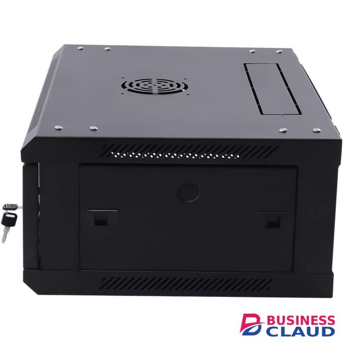 Network Cabinet, 4U Wall Mount Rack Server Cabinet with 2 Keys, Black Computer Racks & Cabinets for Routers, Optical Modems, Switches Load 60kg/132.28lbs