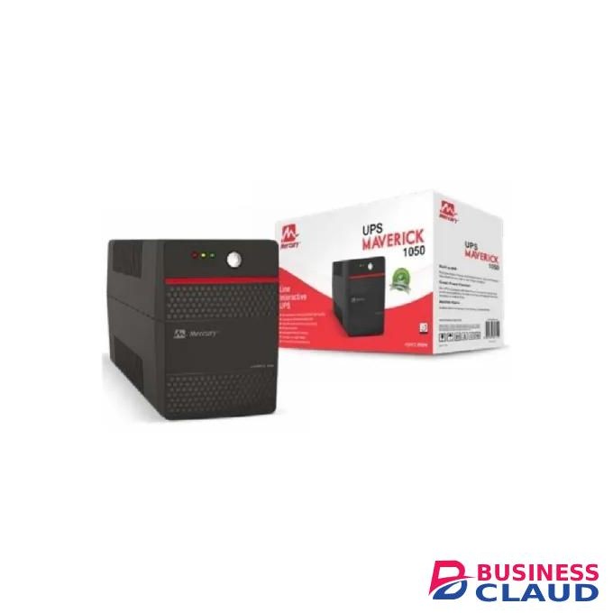 Mercury Elite 1050VA UPS, 630W, Line-Interactive UPS with Automatic Voltage Regulation (AVR), LED Indicators, Surge Protection, Battery Backup for Computers, Routers, CCTV, and Small Office Electronics