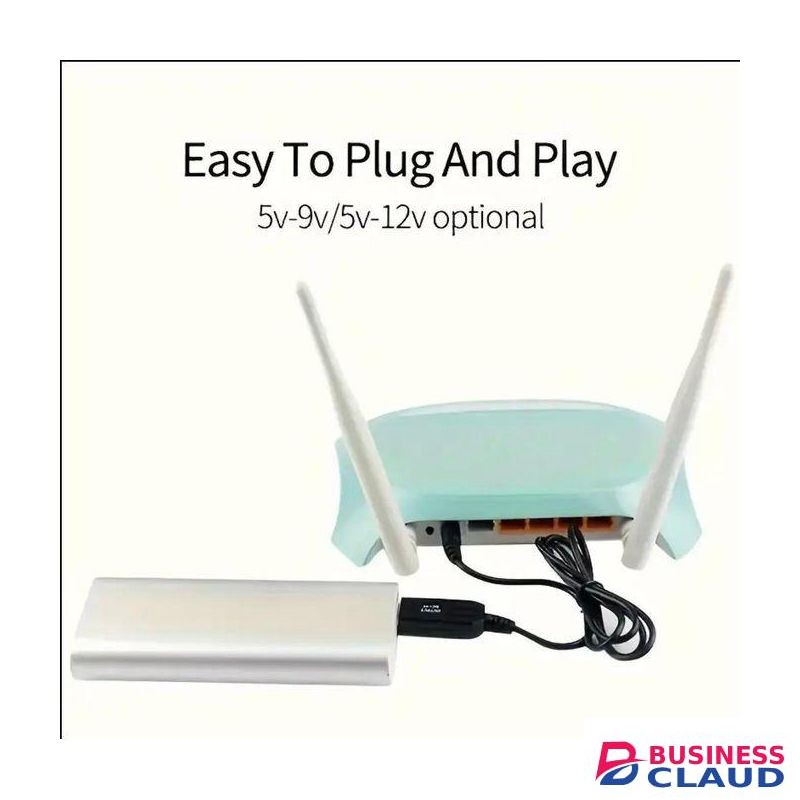 5V/9V/12V DC to USB for Routers - Boost Adapter Cable with Compatible USB-A Male Plug - Compatible for Power Banks, Car/Phone Chargers, Modems, TVs, Switch, Smartphones - DC Connect Male Plug-in (No Battery Required) ( SM )