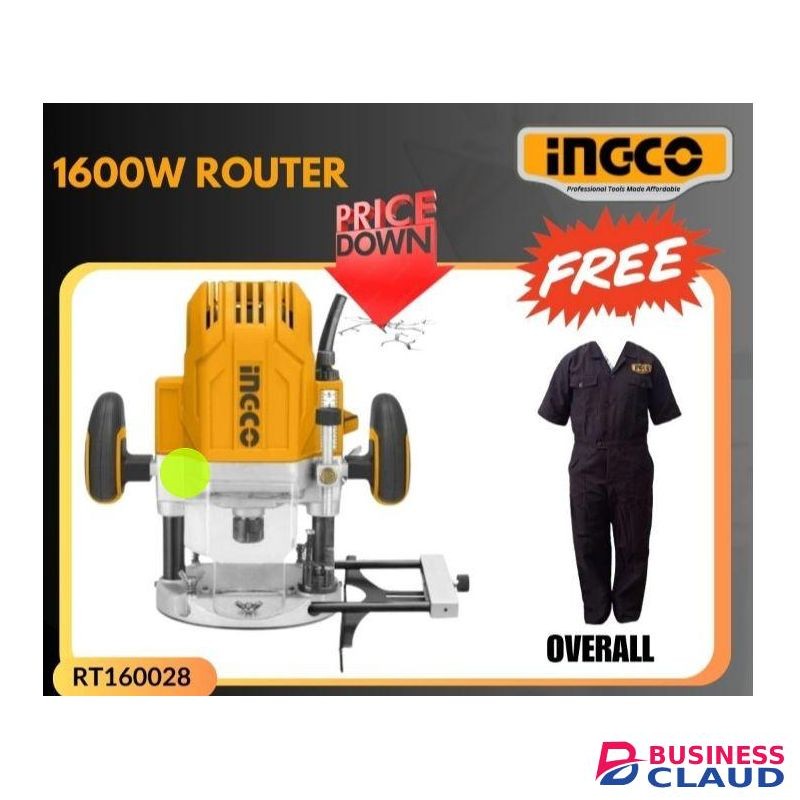 Ingco 1600W ROUTER + OVERALL