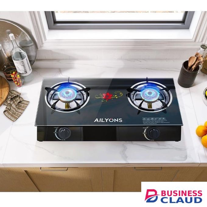 AILYONS Quality Gas Cooker With A Glass Top-two Burners