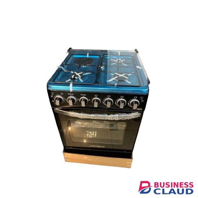 Unitech 60 * 60cm Cooker - 3 Gas Burners, 1 Electric Hotplate + Electric Oven (2YRS WRTY)