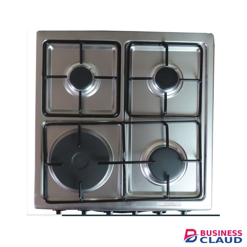 ICECOOL Volsmart 4 Burners Free Standing Gas Cooker Cooking Range with 60L Oven 3 Gas + 1 Electric VGS-581 Black