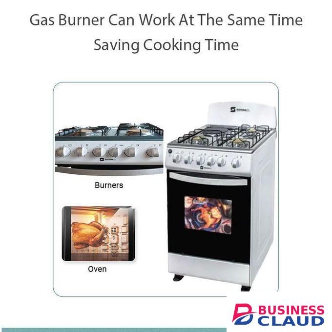 Sayona Free Standing 50CM X 50CM , 3 GAS +1 ELECTRIC Cooker,60L Gas Oven,.