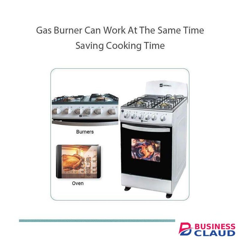 Sayona Free Standing 50CM X 50CM , 3 GAS +1 ELECTRIC Cooker,60L Gas Oven,.