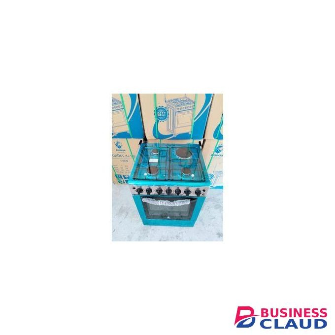 Euroken 60*65 3+1 standing cooker with electric double heater oven ,timer,light and auto ignation with 1 year warrant