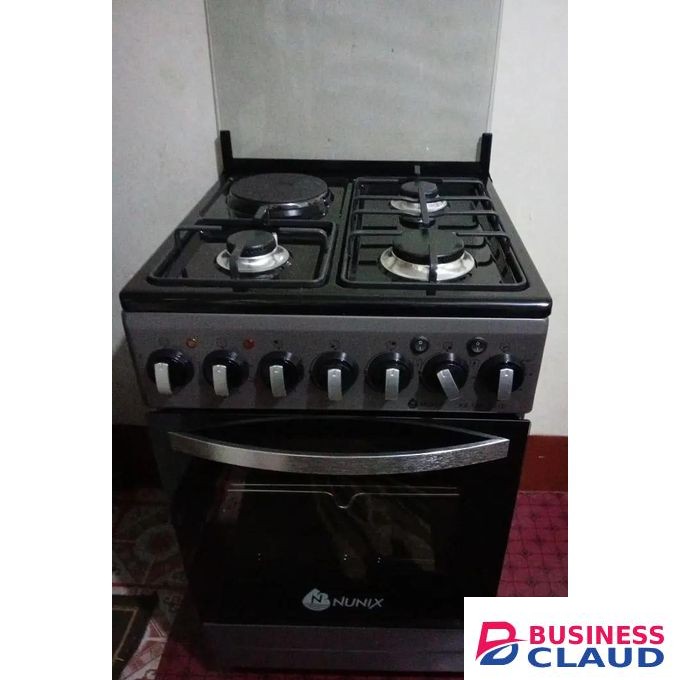 Nunix 50*55, 3 Jet Burners+1 Electric, ROTISSERIE & ELECTRIC OVEN Standing Cooker