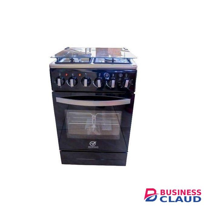 Sarah 50*50, 3 Gas Jet Burners + 1 Hot Plate, Electric Oven, Standing Gas Cooker - Black
