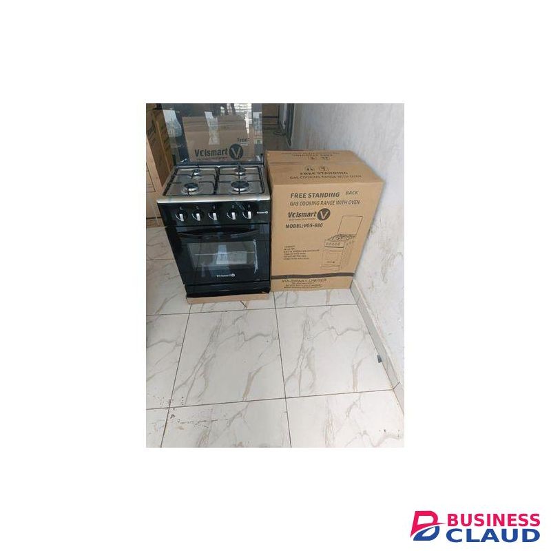VOLSMART 4 Burners VGS-680 Free Standing Gas Cooker Cooking Range with 80L Oven 4 Gas Cooker + Gas Oven