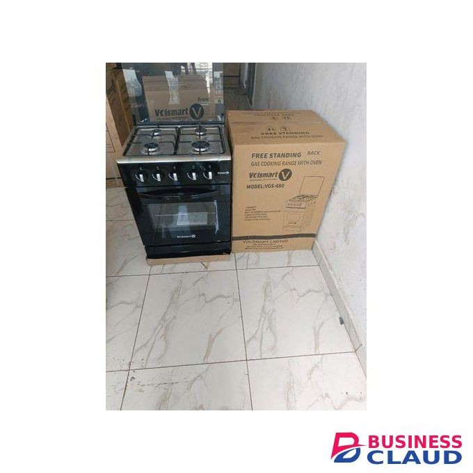 VOLSMART 4 Burners VGS-680 Free Standing Gas Cooker Cooking Range with 80L Oven 4 Gas Cooker + Gas Oven