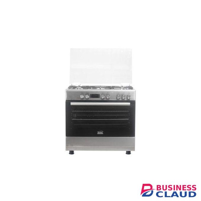 Simfer 5 Gas Cooker - 90x60 - Inox (2YR WRTY)