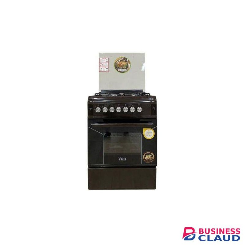 VON 60×60 Free Standing 3 Gas Burner +1 Electric Cooker Oven