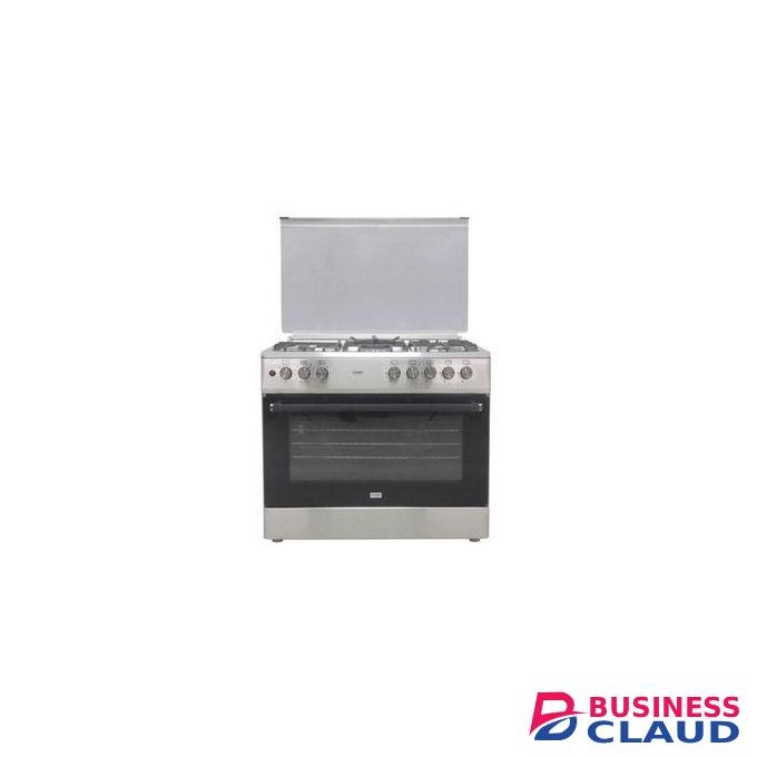 Mika 90cm x 60cm, 4 Gas Pool Jet Burners (1 Wok) + 1 RAPID Hot Plate, FLAME FAILURE SAFETY, Auto Ignition, 10 Function Full 90cm Electric Oven