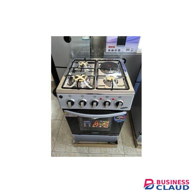 Ecomax 50x55 3 Gas burners + 1 electric hot plate and Electric Standing Cooker with Electric Oven