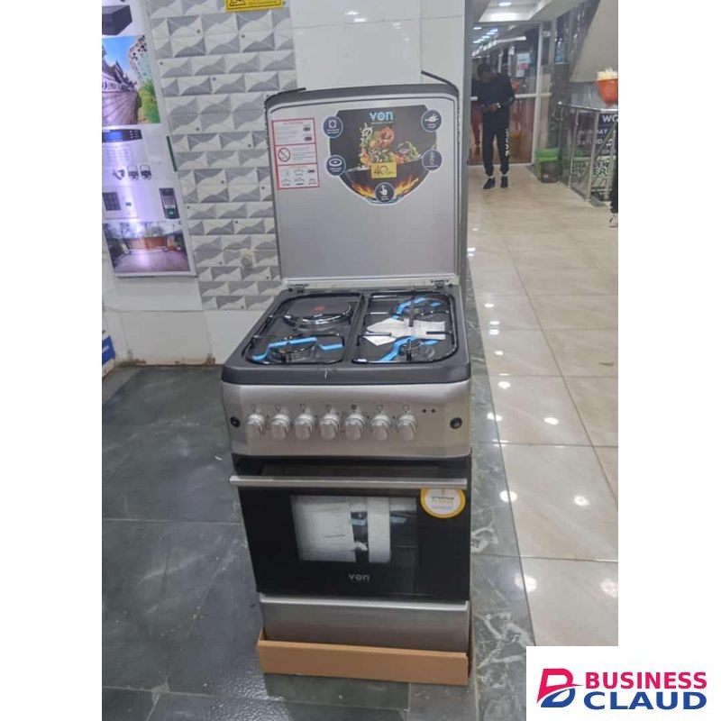 VON Hotpoint 50 by 60, 3G+1E Free Standing Cooker with Electric Oven